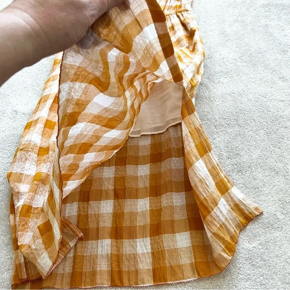 LILLA P SEMI SHEER PLAID DRESS SIZE LARGE PREPPY EFFORTLESS CASUAL Picnic Pin Up - Picture 6 of 14